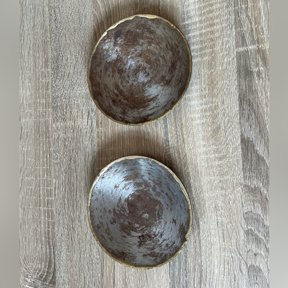 Set of two Candle Holder Plates.
